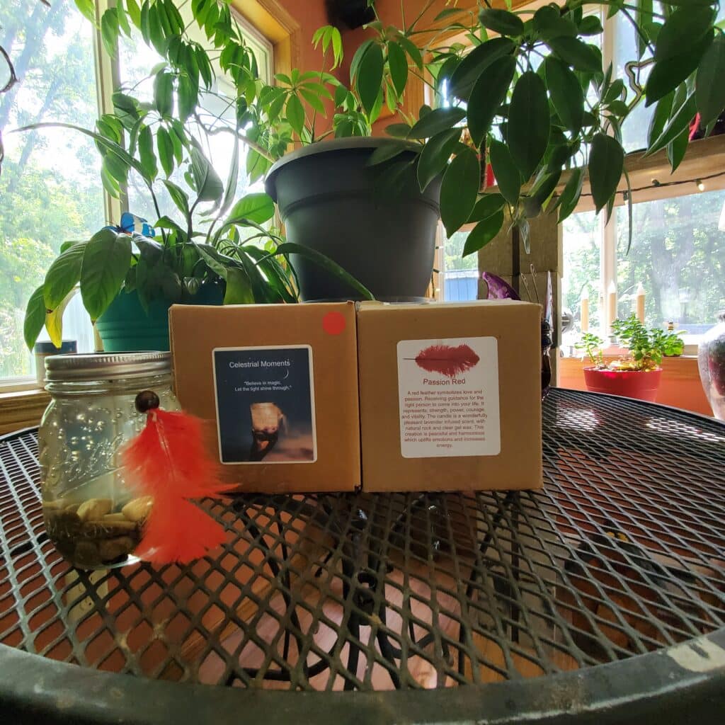 Celestial Moments Passion Red candle box display