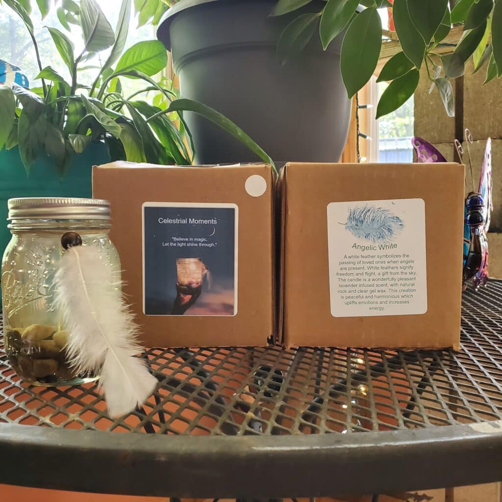 Celestial Moments Angelic White candle gift boxes