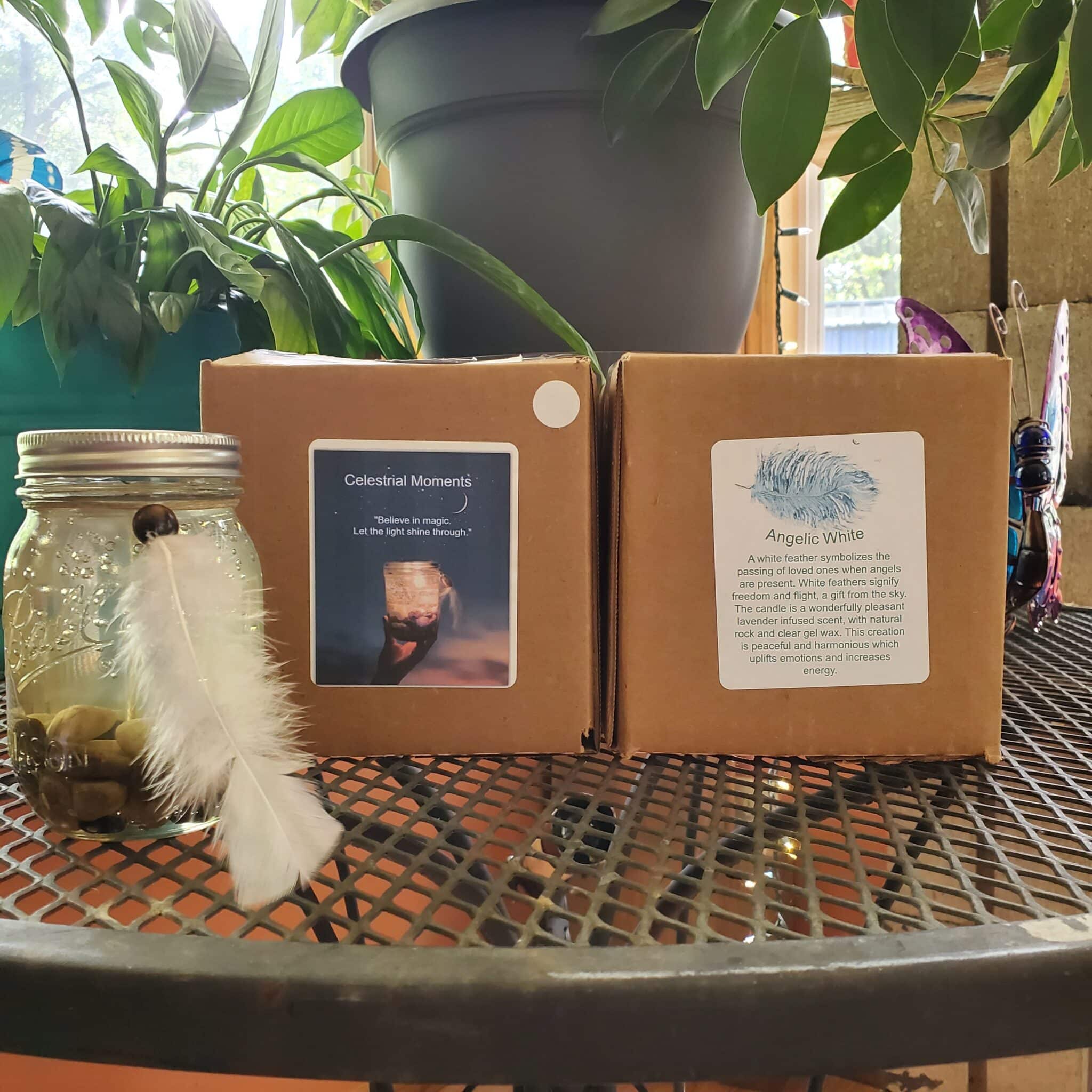 Celestial Moments Angelic White candle gift boxes